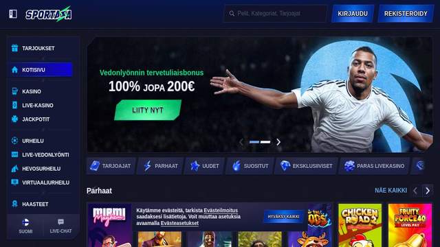 Sportaza casino screenshot